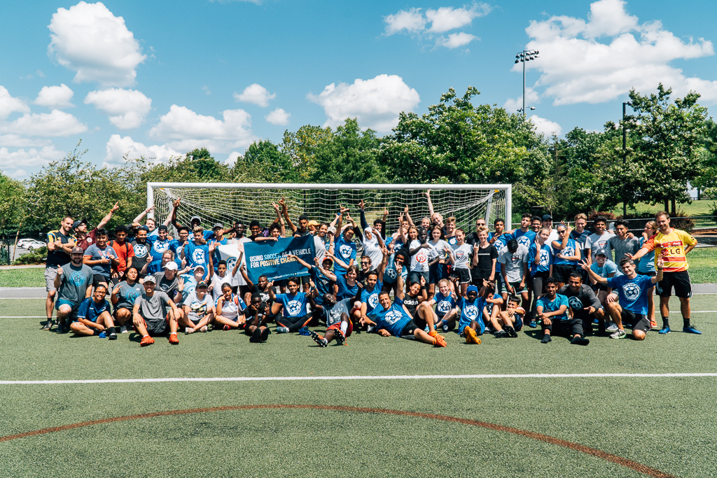 Group shot from Soccer and ESL Boston