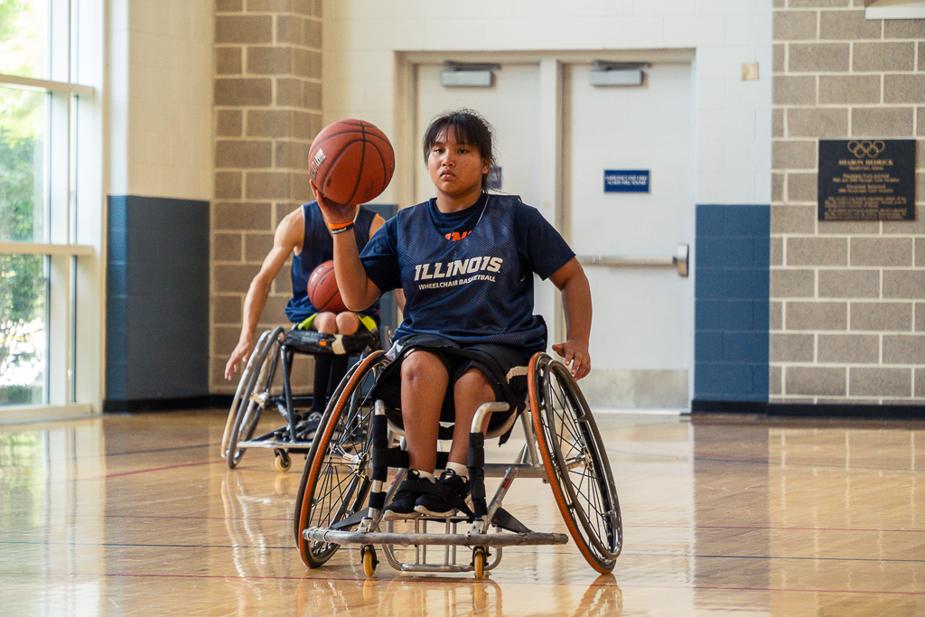 Adaptive Basketball camp with University of Illinois
